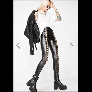 LIKE NEW Dolls Kill Current Mood Nancy Corset Leggings